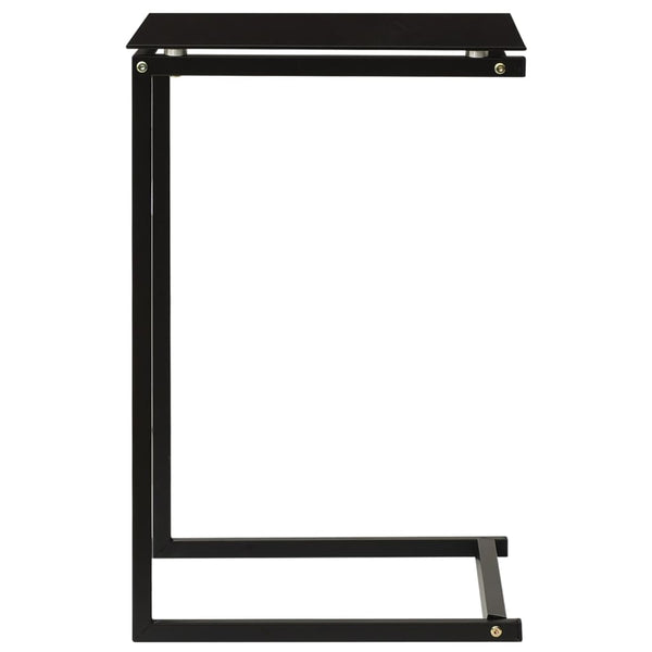 Side Tables Side Table Black 40X40x60 Cm Tempered Glass