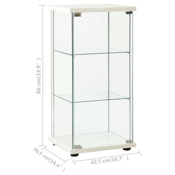 Cabinets & Cupboards Storage Cabinet Tempered Glass White