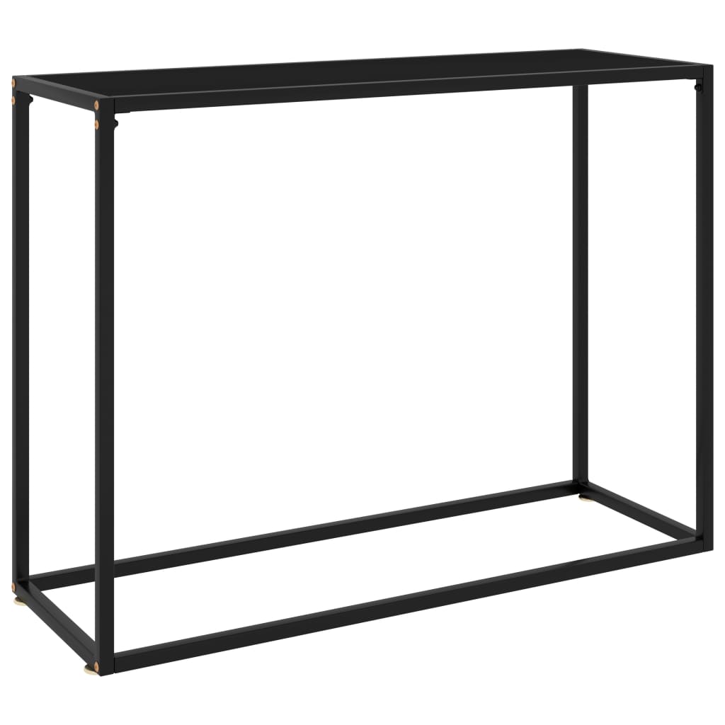 Tables Console Table Black 100X35x75 Cm Tempered Glass