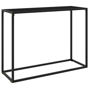 Tables Console Table Black 100X35x75 Cm Tempered Glass