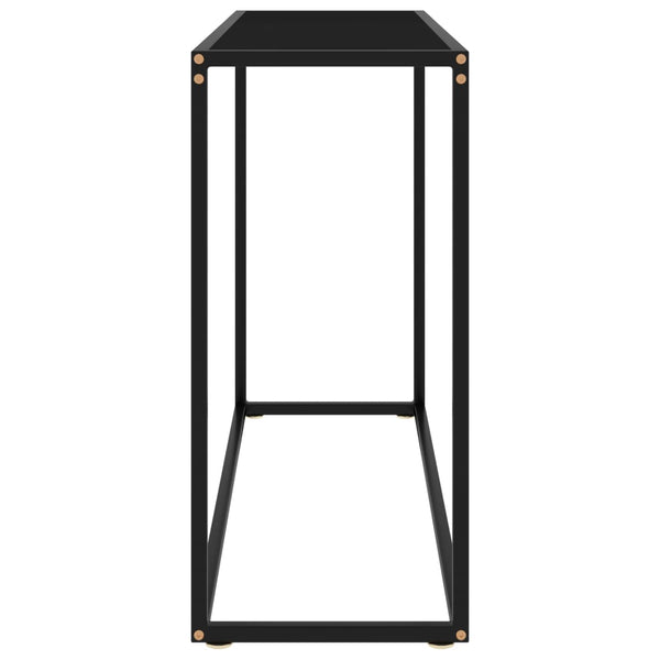 Tables Console Table Black 100X35x75 Cm Tempered Glass