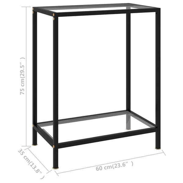 Tables Console Table Transparent 60X35x75 Cm Tempered Glass