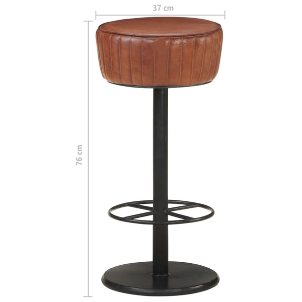 Benches Bar Stools Bar Stool Brown Real Leather