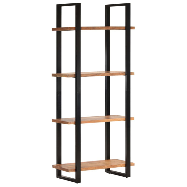 Bookshelves 4 Tier Bookcase 80X40x180 Cm Solid Acacia Wood