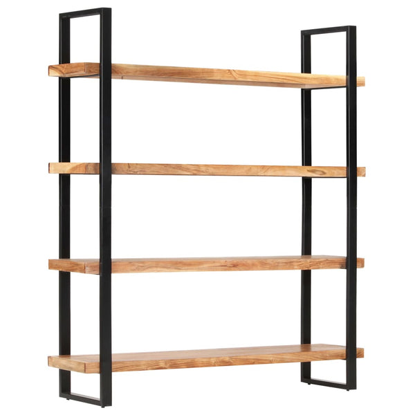 Bookshelves 4 Tier Bookcase 160X40x180 Cm Solid Acacia Wood