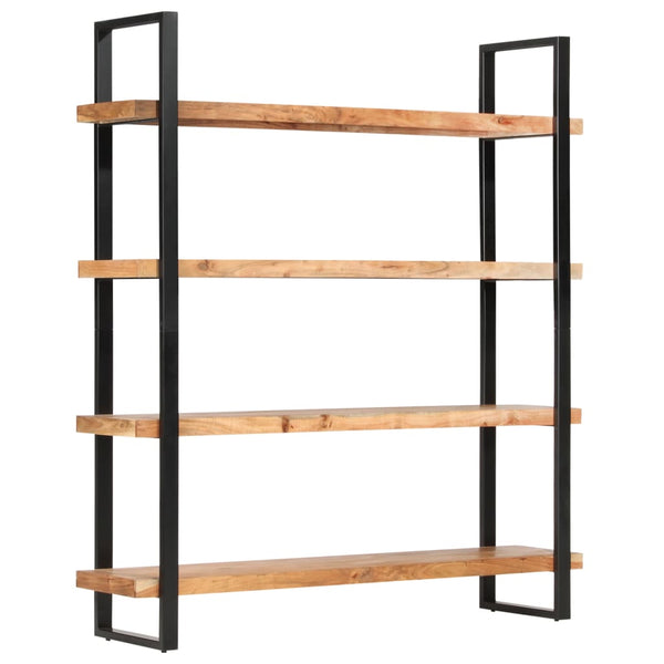 Bookshelves 4 Tier Bookcase 160X40x180 Cm Solid Acacia Wood