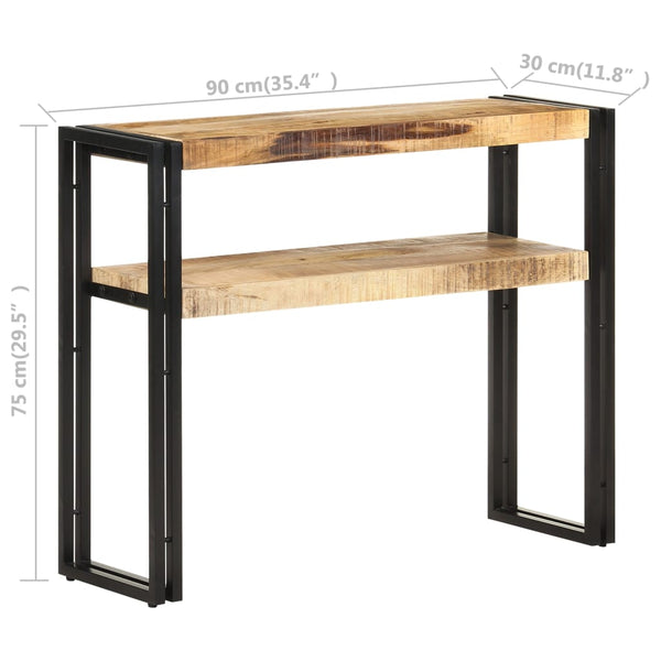 Tables Console Table 90X30x75 Cm Rough Mango Wood