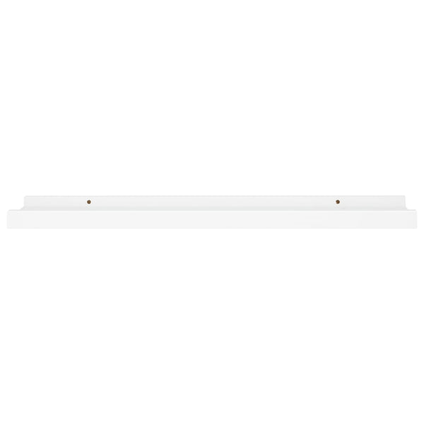 Bookshelves Picture Frame Ledge Shelves 2 Pcs White 60X9x3 Cm Mdf