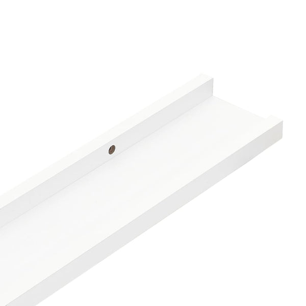 Bookshelves Picture Frame Ledge Shelves 2 Pcs White 60X9x3 Cm Mdf