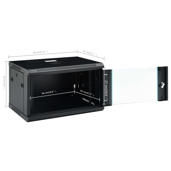 Cabinets & Cupboards 6U Wall Mounted Network Cabinet 19" Ip20 600X450x375 Mm