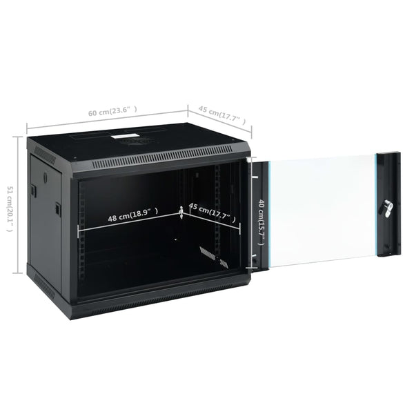 Rackmount Cabinets & Frames 9U Wall Mounted Network Cabinet 19" Ip20 600X450x510 Mm