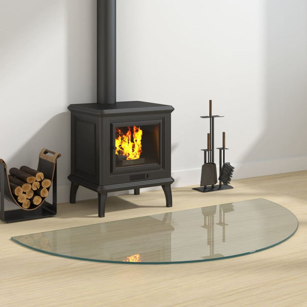 Fireplace & Stove Accessories Fireplace Glass Plate Half Round 1200X600 Mm