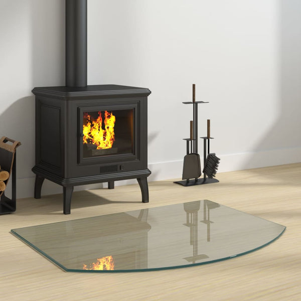 Fireplace & Stove Accessories Fireplace Glass Plate 80X60 Cm