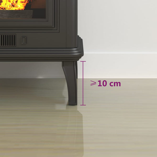 Fireplace & Stove Accessories Fireplace Glass Plate 120X50 Cm