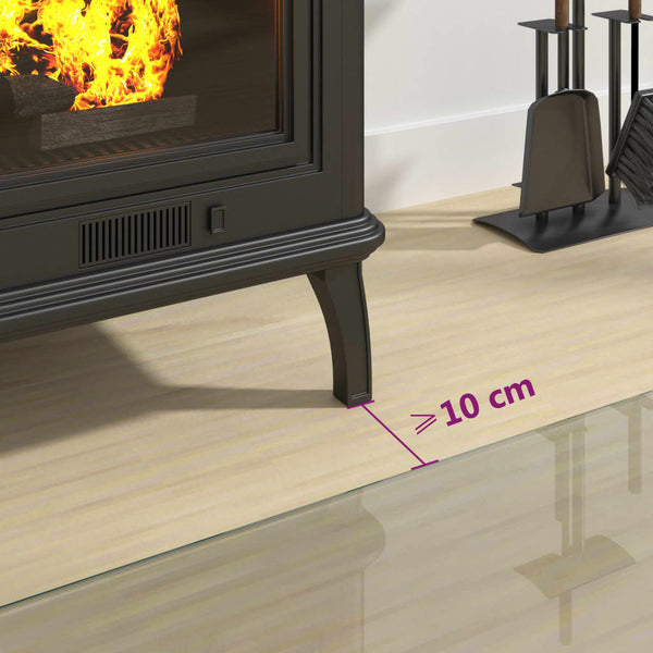 Fireplace & Stove Accessories Fireplace Glass Plate 120X60 Cm