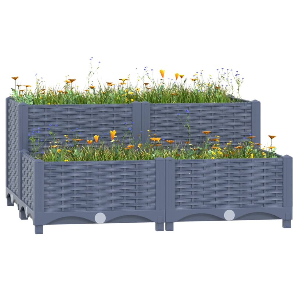 Raised Garden Beds Raised Bed 80X80x38 Cm Polypropylene