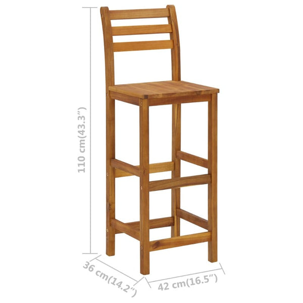 Benches Bar Stools Bar Stools 4 Pcs Solid Acacia Wood