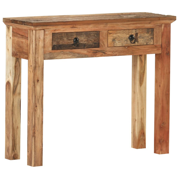 Tables Console Table 90.5X30x75cm Solid Acacia Wood And Reclaimed