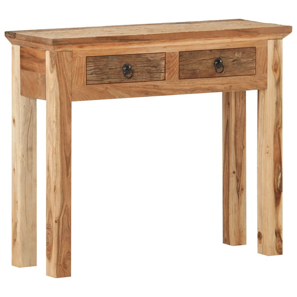 Tables Console Table 90.5X30x75cm Solid Acacia Wood And Reclaimed