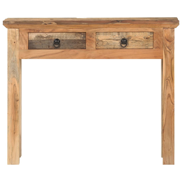 Tables Console Table 90.5X30x75cm Solid Acacia Wood And Reclaimed