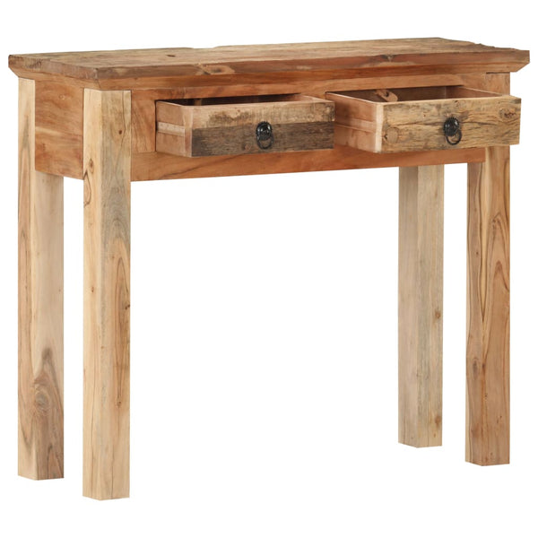 Tables Console Table 90.5X30x75cm Solid Acacia Wood And Reclaimed