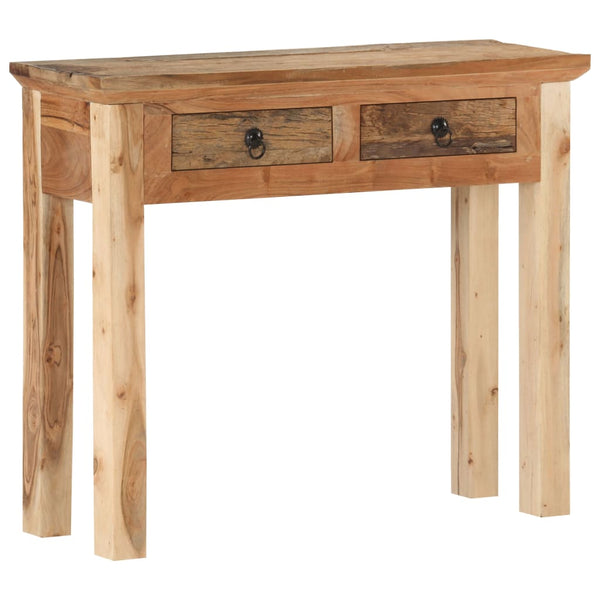 Tables Console Table 90.5X30x75cm Solid Acacia Wood And Reclaimed