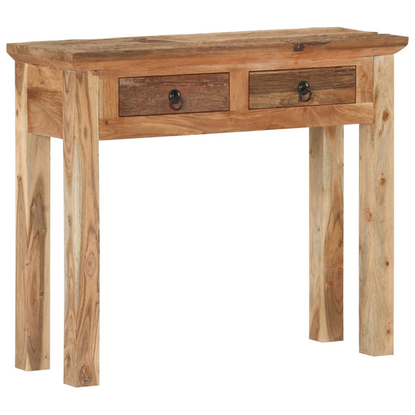 Tables Console Table 90.5X30x75cm Solid Acacia Wood And Reclaimed