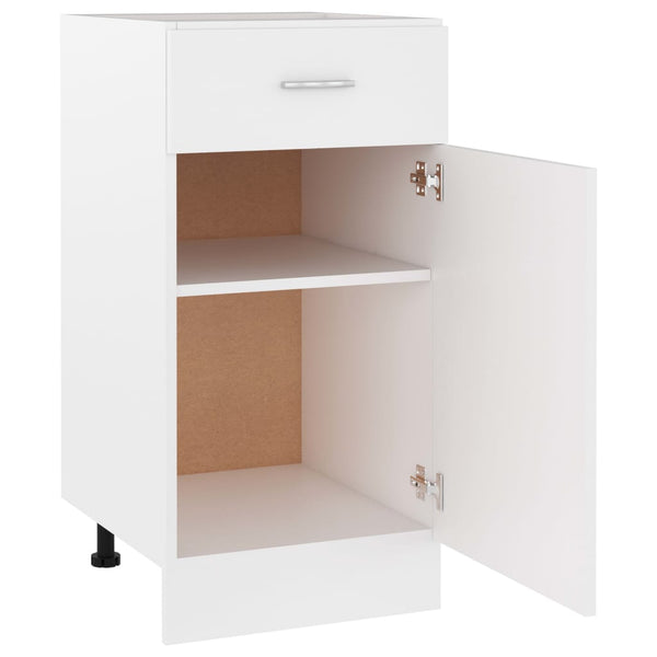 Kitchen Cabinet Doors and Fronts Drawer Bottom Cabinet White 40X46x81.5 Cm Engineered Wood