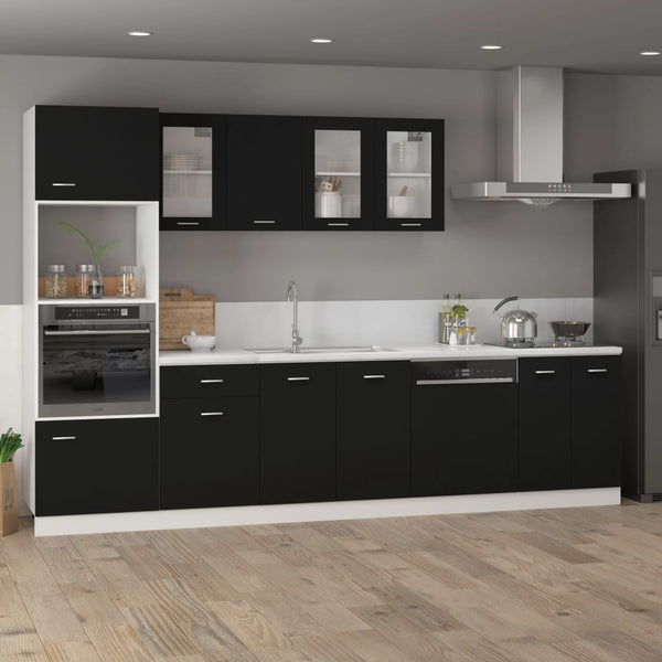 Kitchen Cabinet Doors and Fronts Drawer Bottom Cabinet Black 50X46x81.5 Cm Engineered Wood