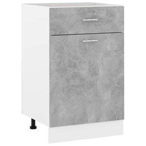 Kitchen Cabinet Doors and Fronts Drawer Bottom Cabinet Concrete Grey 50X46x81.5 Cm Engineered Wood