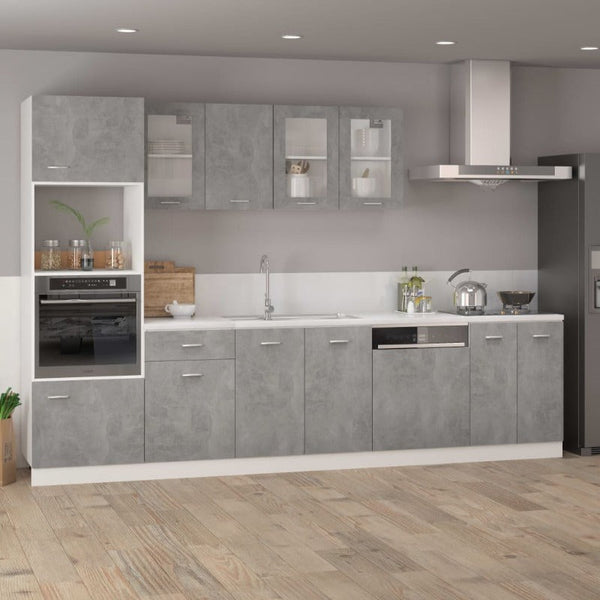 Kitchen Cabinet Doors and Fronts Drawer Bottom Cabinet Concrete Grey 50X46x81.5 Cm Engineered Wood