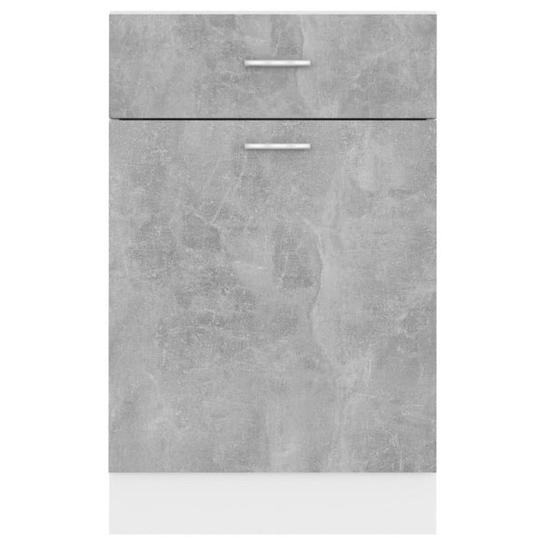 Kitchen Cabinet Doors and Fronts Drawer Bottom Cabinet Concrete Grey 50X46x81.5 Cm Engineered Wood