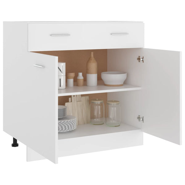 Kitchen Cabinet Doors and Fronts Drawer Bottom Cabinet White 80X46x81.5 Cm Engineered Wood