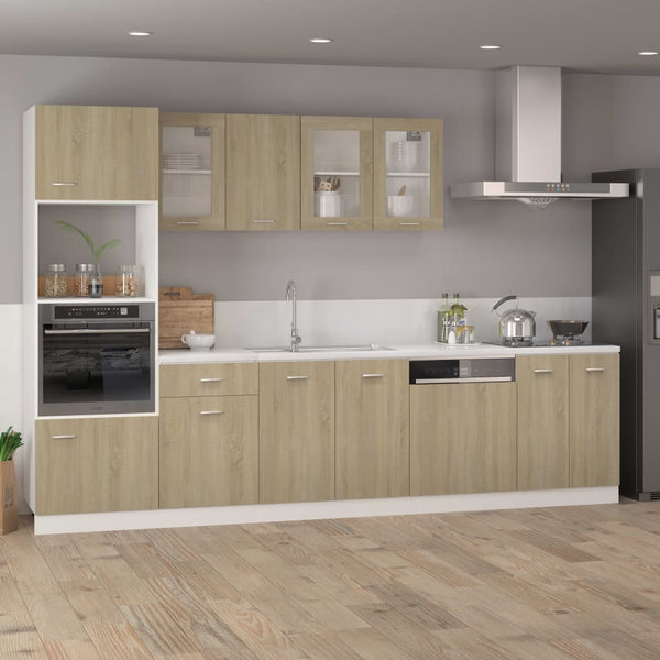 Cabinets & Cupboards Microwave Cabinet Sonoma Oak 60X57x207 Cm Engineered Wood