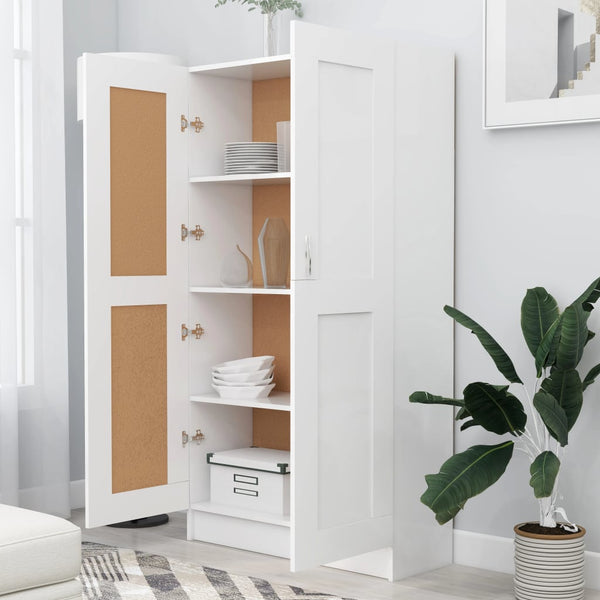 Cabinets & Cupboards Book Cabinet White 82.5X30.5X150 Cm Engineered Wood