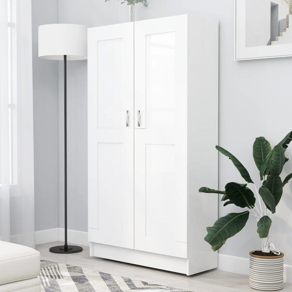 Cabinets & Cupboards Book Cabinet White 82.5X30.5X150 Cm Engineered Wood