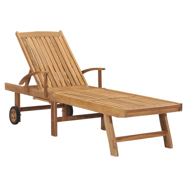 Loungers Sun Lounger Solid Teak Wood