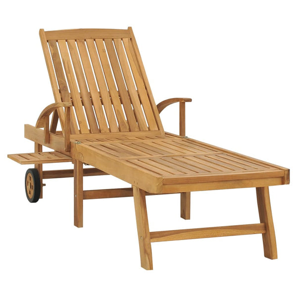 Loungers Sun Lounger Solid Teak Wood