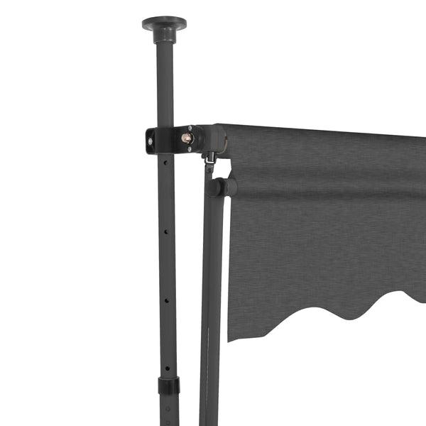 Awning & Canopy Parts Manual Retractable Awning With Led 300 Cm Anthracite