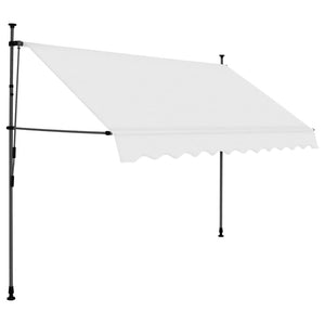 Awning & Canopy Parts Manual Retractable Awning With Led 250 Cm Cream