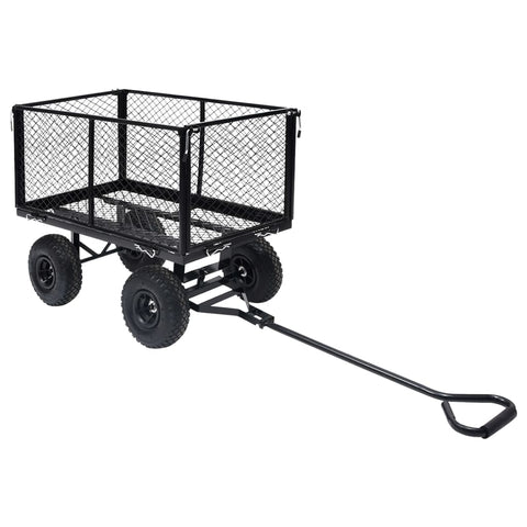 Wheelbarrows Carts Wagons Garden Hand Trolley Black 350 Kg