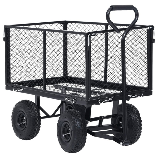 Wheelbarrows Carts Wagons Garden Hand Trolley Black 350 Kg