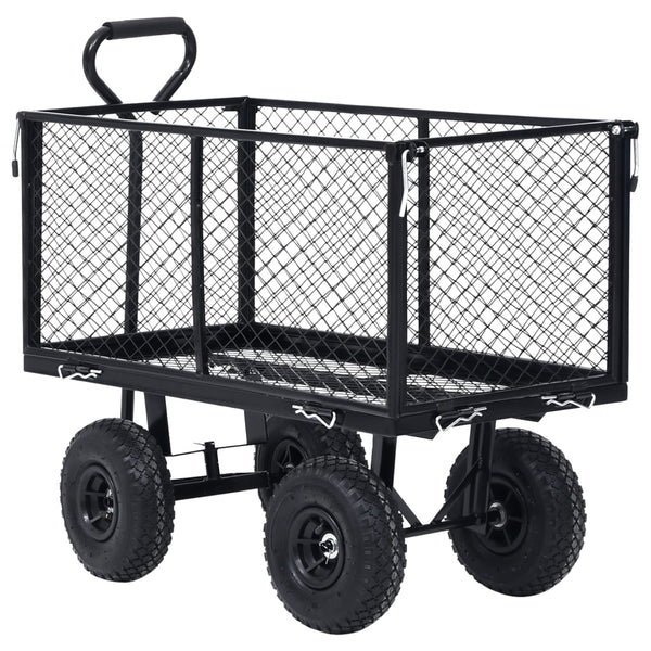 Wheelbarrows Carts Wagons Garden Hand Trolley Black 350 Kg