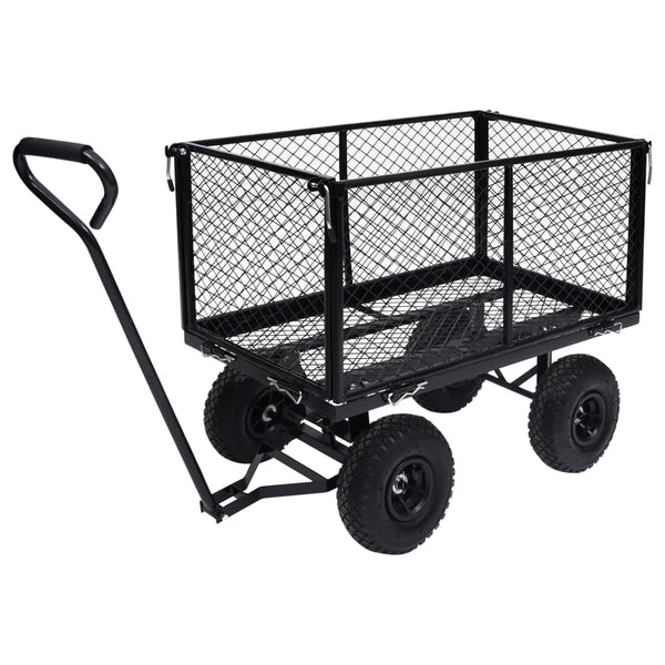 Wheelbarrows Carts Wagons Garden Hand Trolley Black 350 Kg