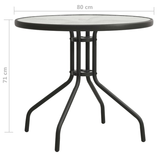 Patio & Garden Tables Bistro Table Anthracite 80X71 Cm Steel