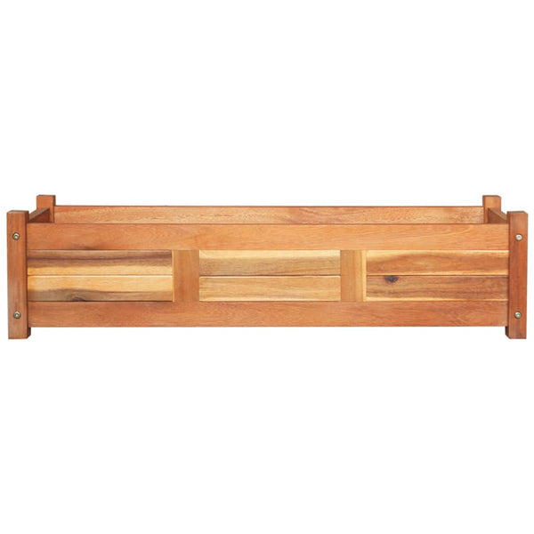 Raised Garden Beds Garden Raised Beds 2 Pcs Acacia Wood 100X30x25 Cm