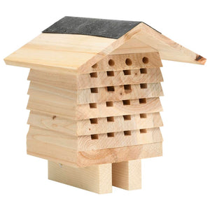 Small Animal Supplies Bee Hotel Solid Firwood 22X20x20 Cm