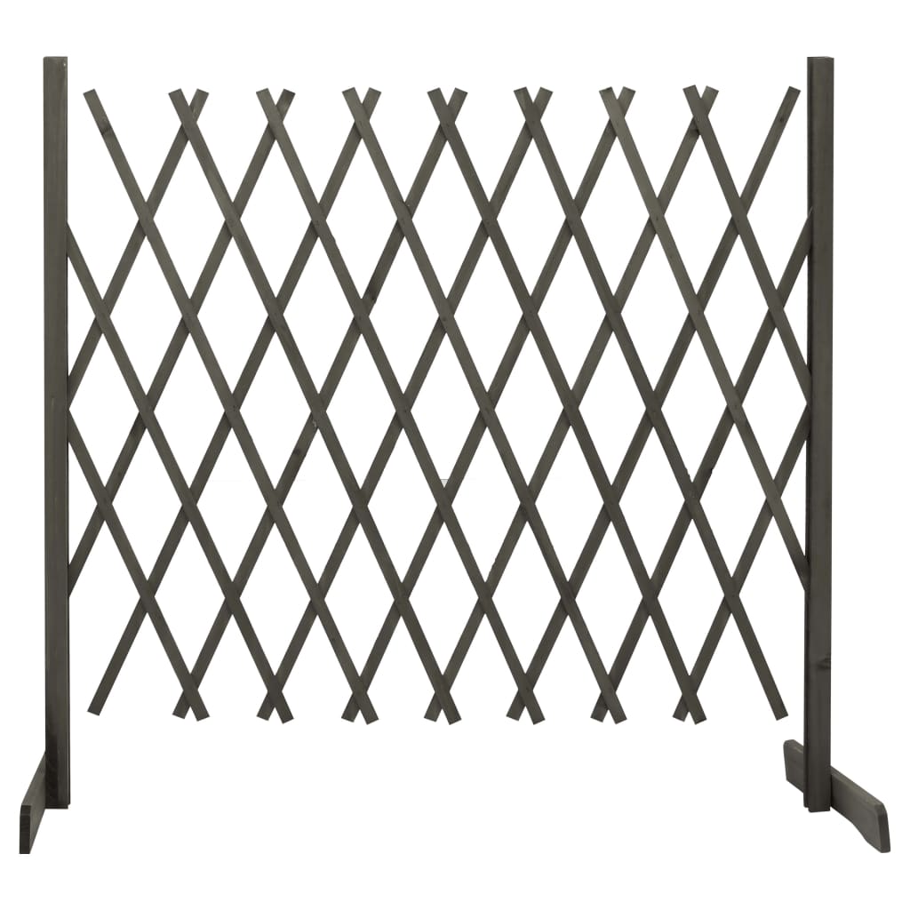 Trellises Garden Trellis Fence Grey 180X100 Cm Solid Firwood