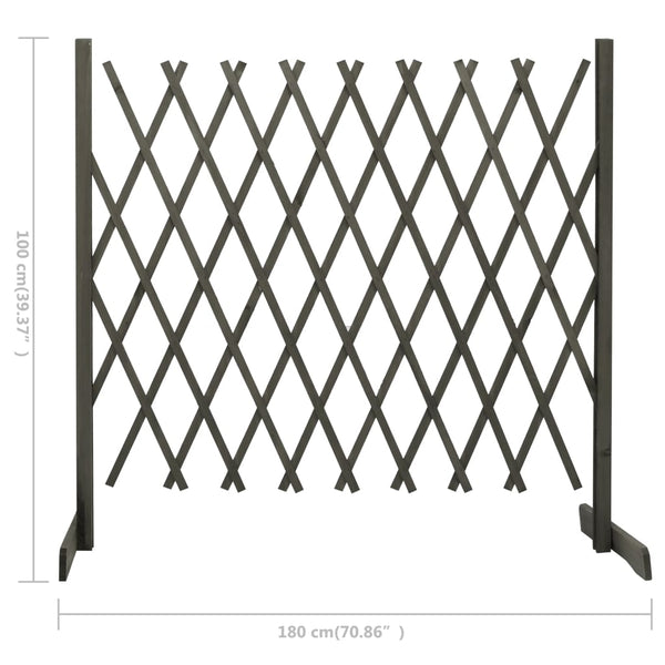 Trellises Garden Trellis Fence Grey 180X100 Cm Solid Firwood