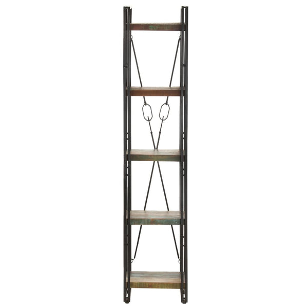 Bookshelves 5 Tier Bookcase 40X30x180 Cm Solid Reclaimed Wood